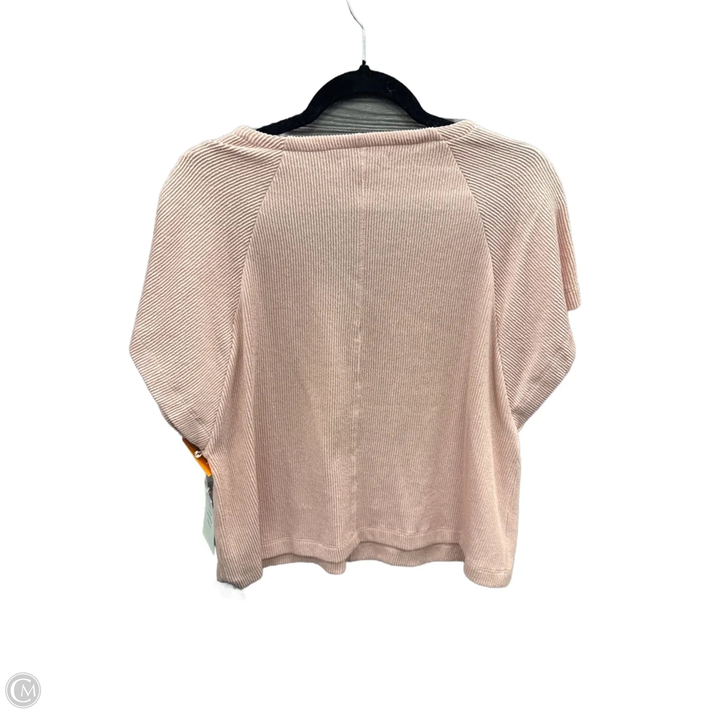 Top Short Sleeve By Free Assembly In Pink, Size: L