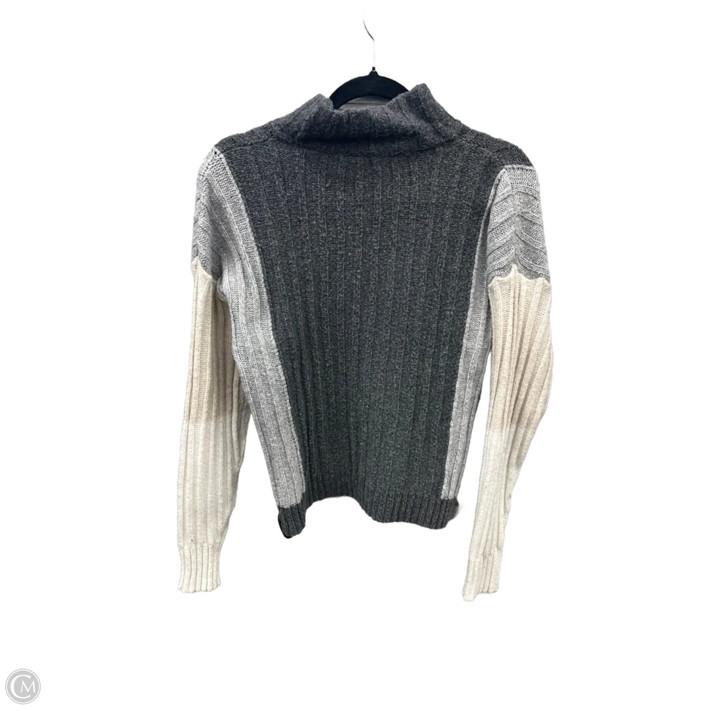 Sweater By Time And Tru In Cream & Grey, Size: S