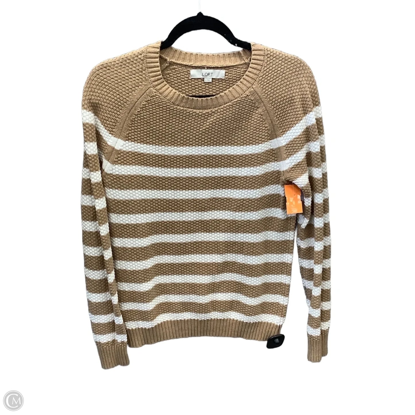 Top Long Sleeve By Loft In Striped Pattern, Size: S