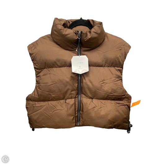 Vest Puffer & Quilted By Clothes Mentor In Brown, Size: Xl