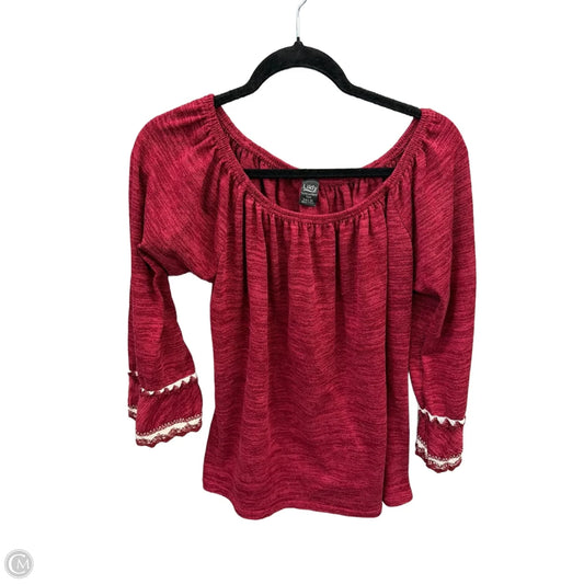 Top Long Sleeve By Lildy In Red, Size: L