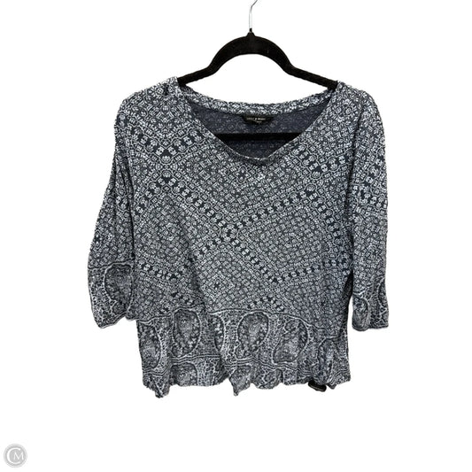 Top Long Sleeve By Lucky Brand In Blue, Size: 1x