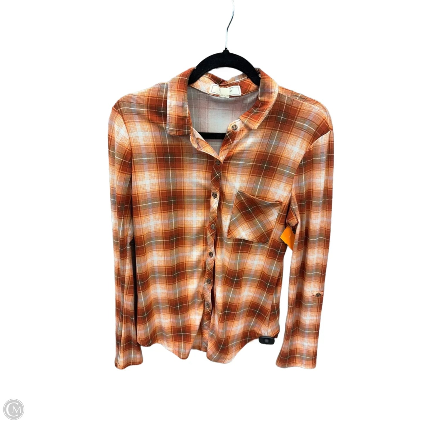 Top Long Sleeve By No Comment In Orange, Size: M