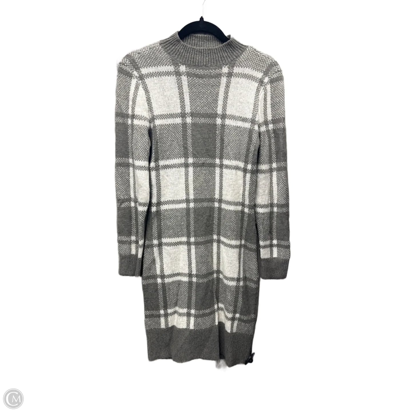 Dress Sweater By Clothes Mentor In Grey & White, Size: S