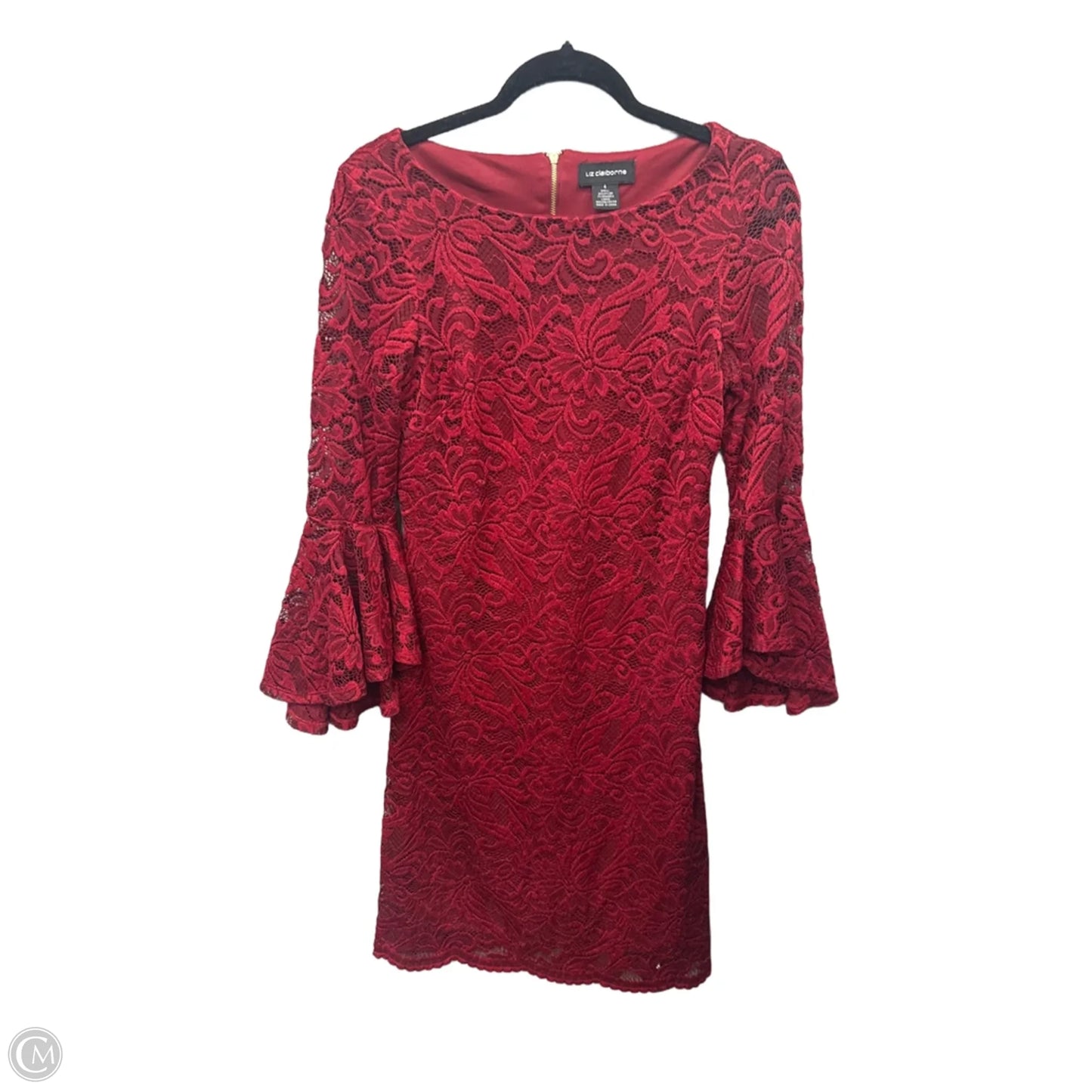 Dress Party Midi By Liz Claiborne In Red, Size: S