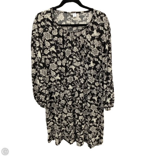Dress Casual Midi By Old Navy In Black & White, Size: Xxl