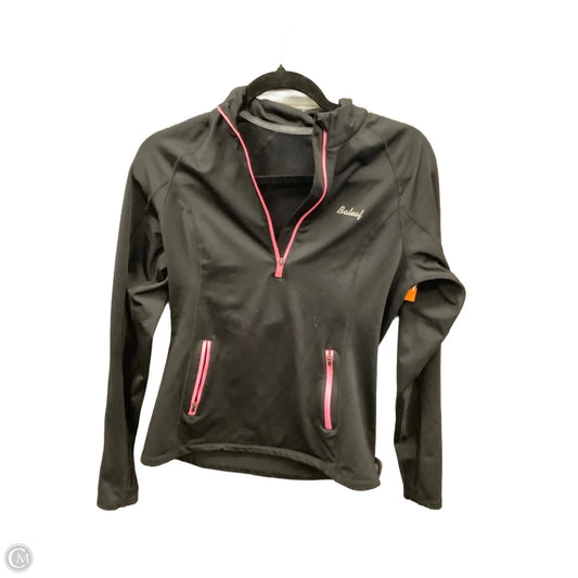 Athletic Top Long Sleeve Collar By Baleaf In Black & Pink, Size: M