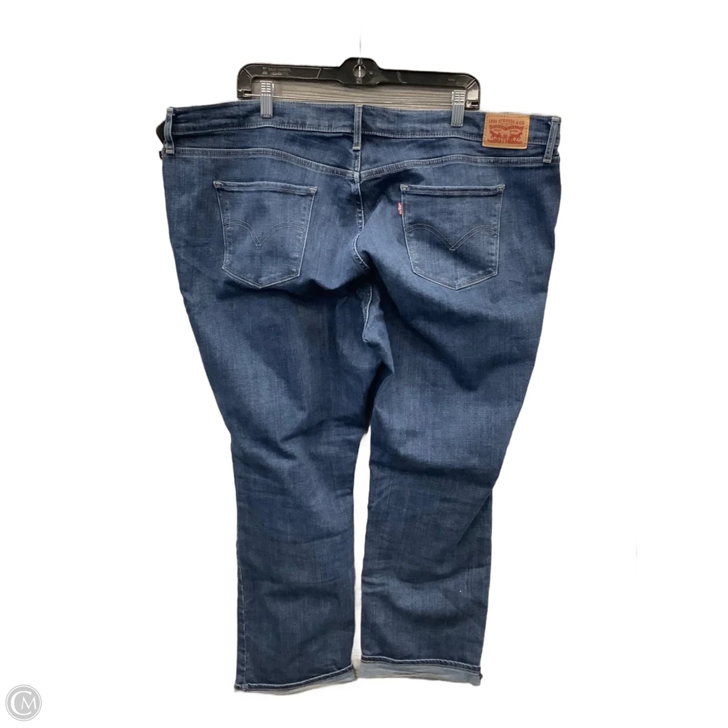 Jeans Straight By Levis In Blue Denim, Size: 22