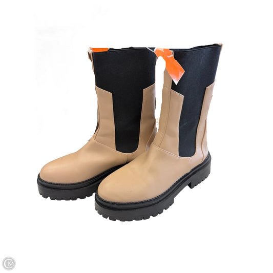 Boots Ankle Flats By Clothes Mentor In Black & Brown, Size: 6