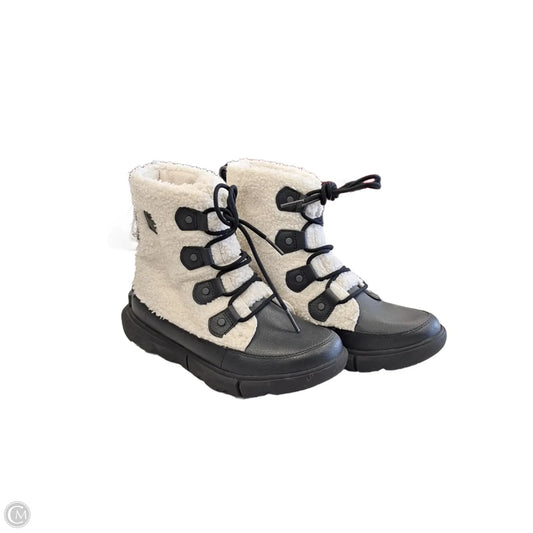 Boots Ankle Flats By Sorel In Black & White, Size: 8.5