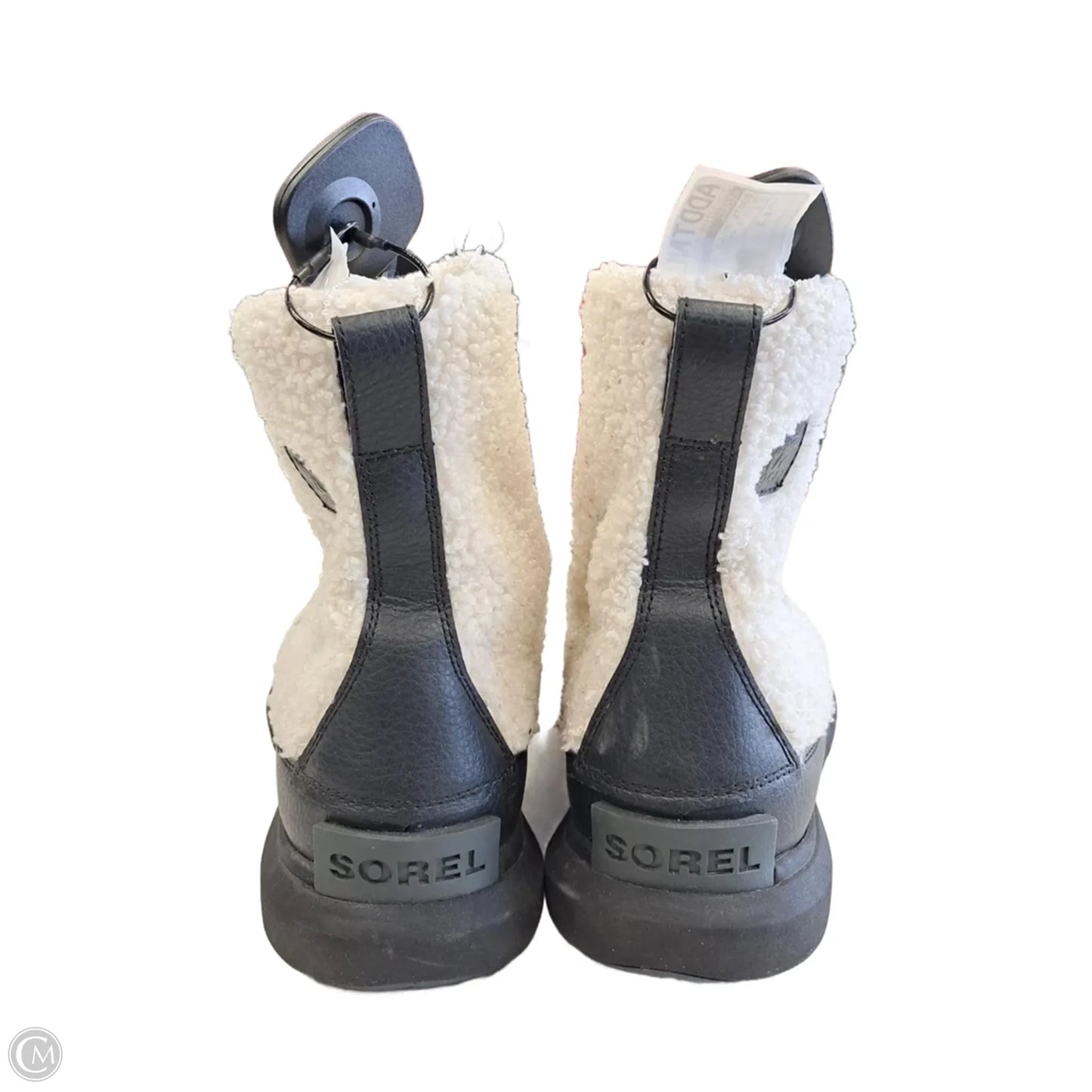 Boots Ankle Flats By Sorel In Black & White, Size: 8.5