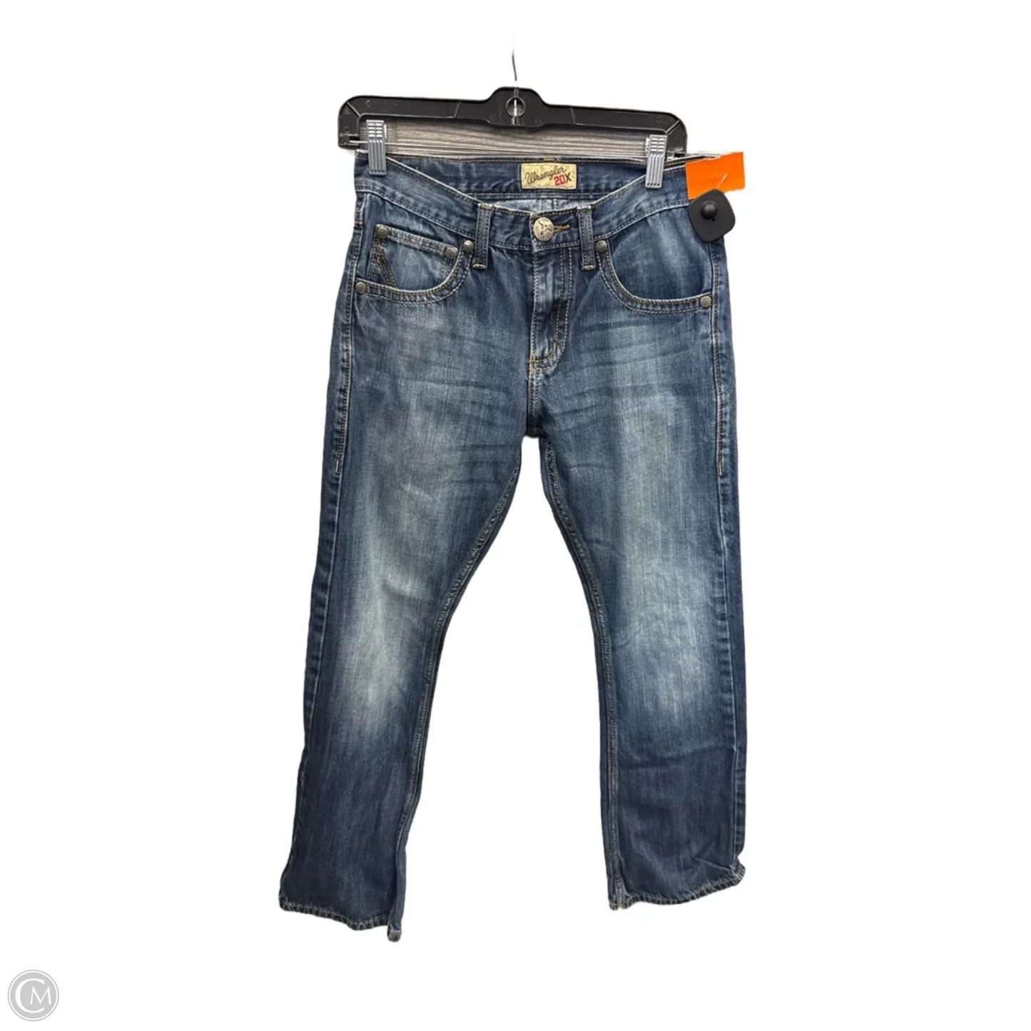 Jeans Straight By Wrangler In Blue Denim, Size: 8