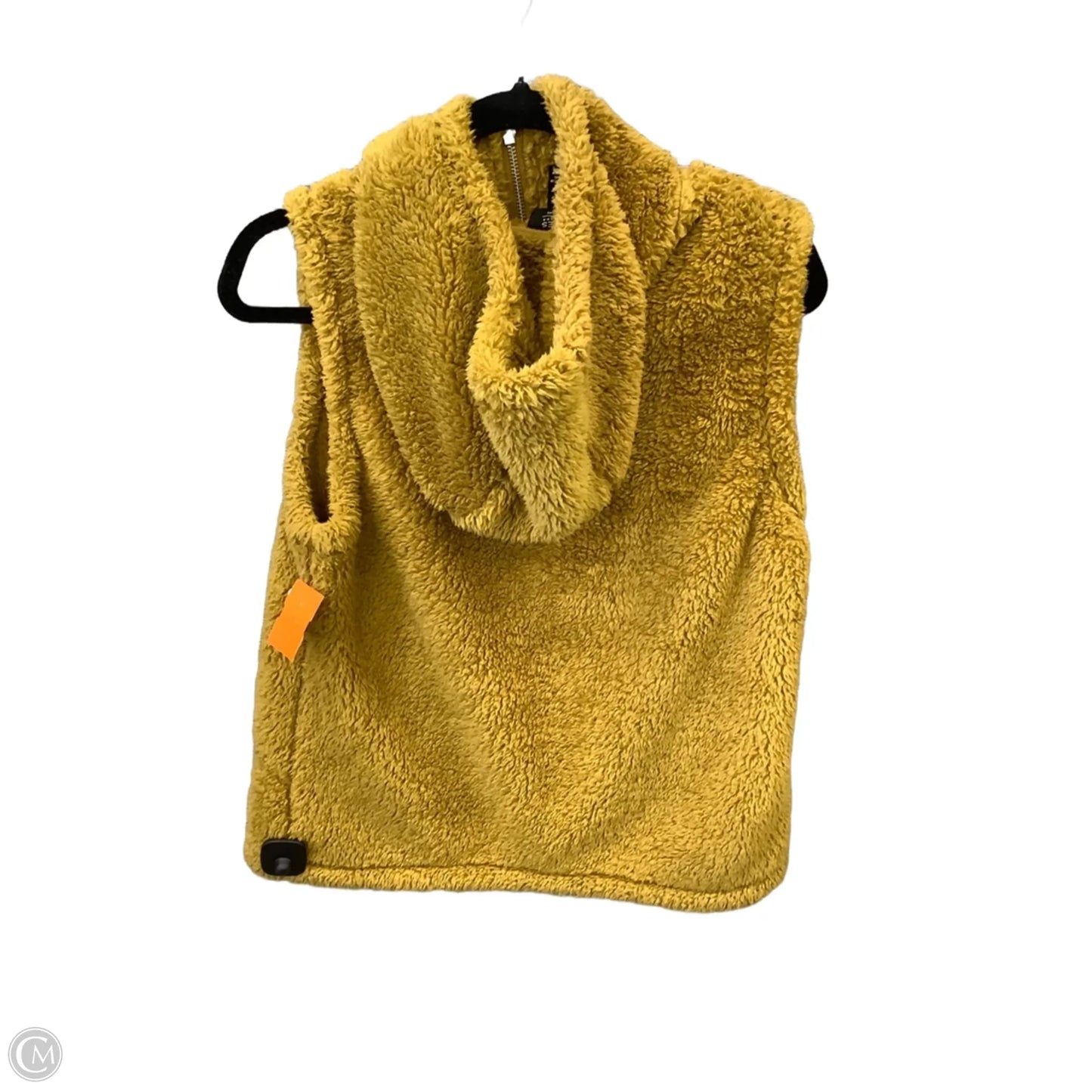 Vest Faux Fur & Sherpa By Jones New York In Gold, Size: S