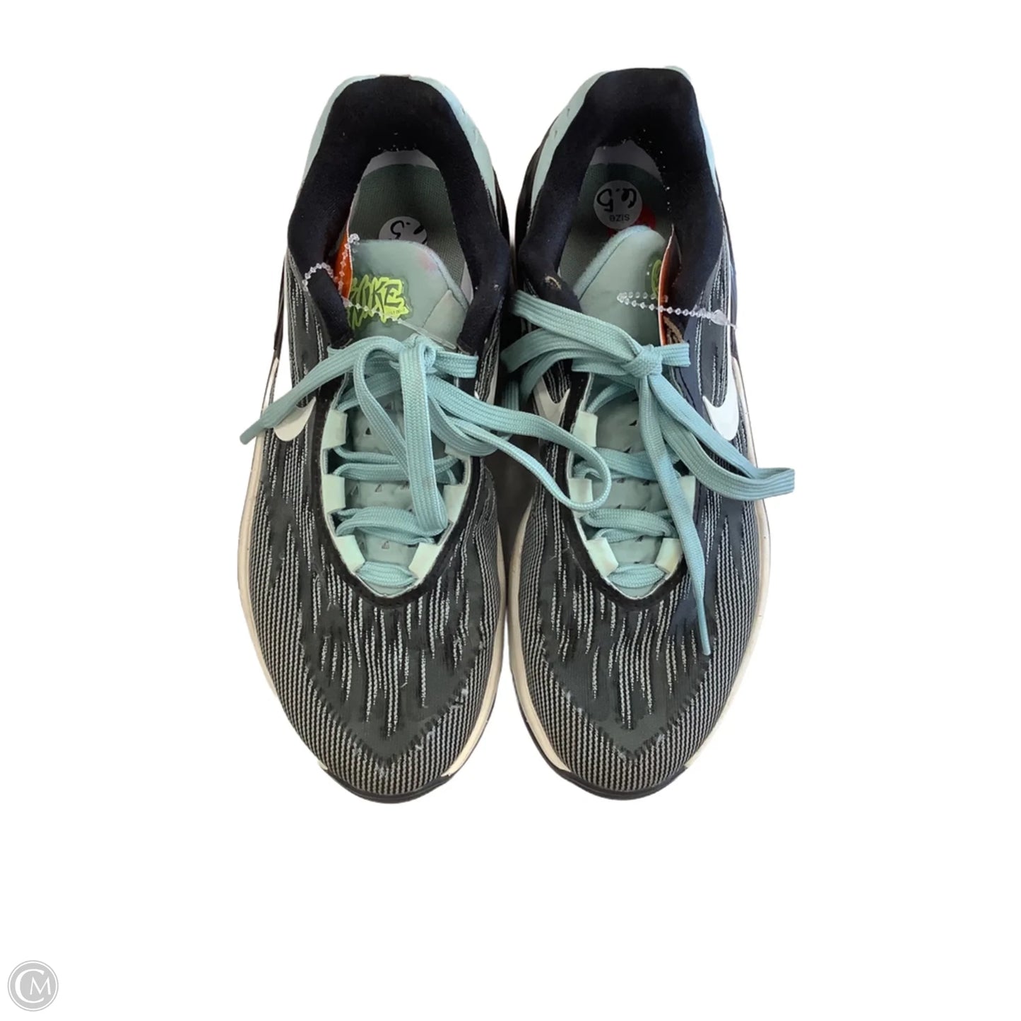 Shoes Athletic By Nike In Black & Green, Size: 6.5