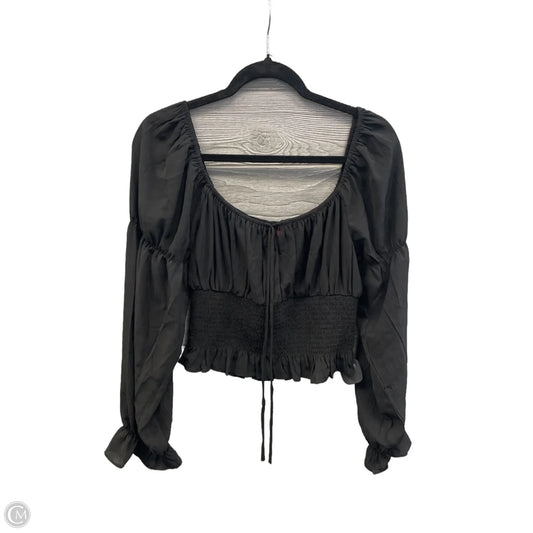Blouse Long Sleeve By Guess In Black, Size: Xl
