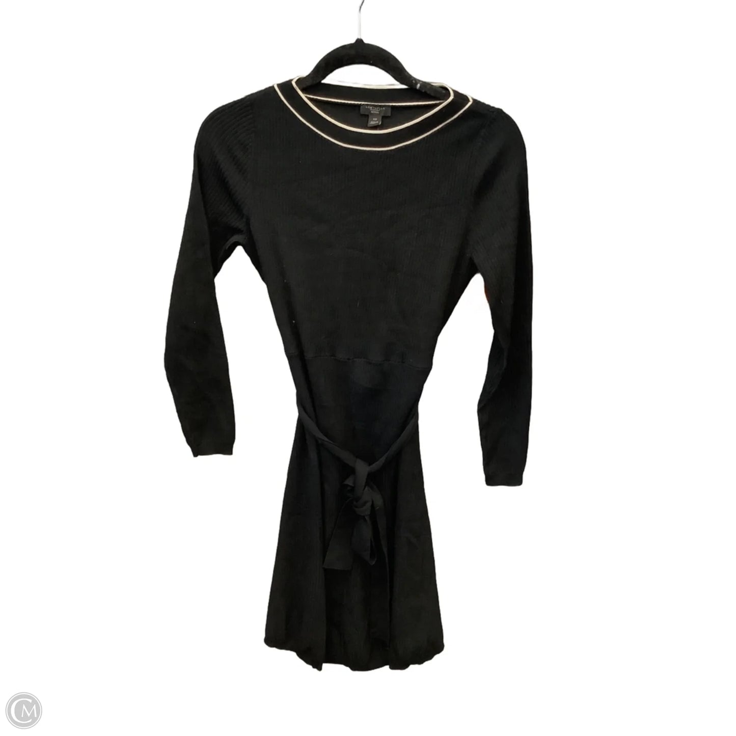 Dress Casual Midi By Ann Taylor In Black, Size: Xsp