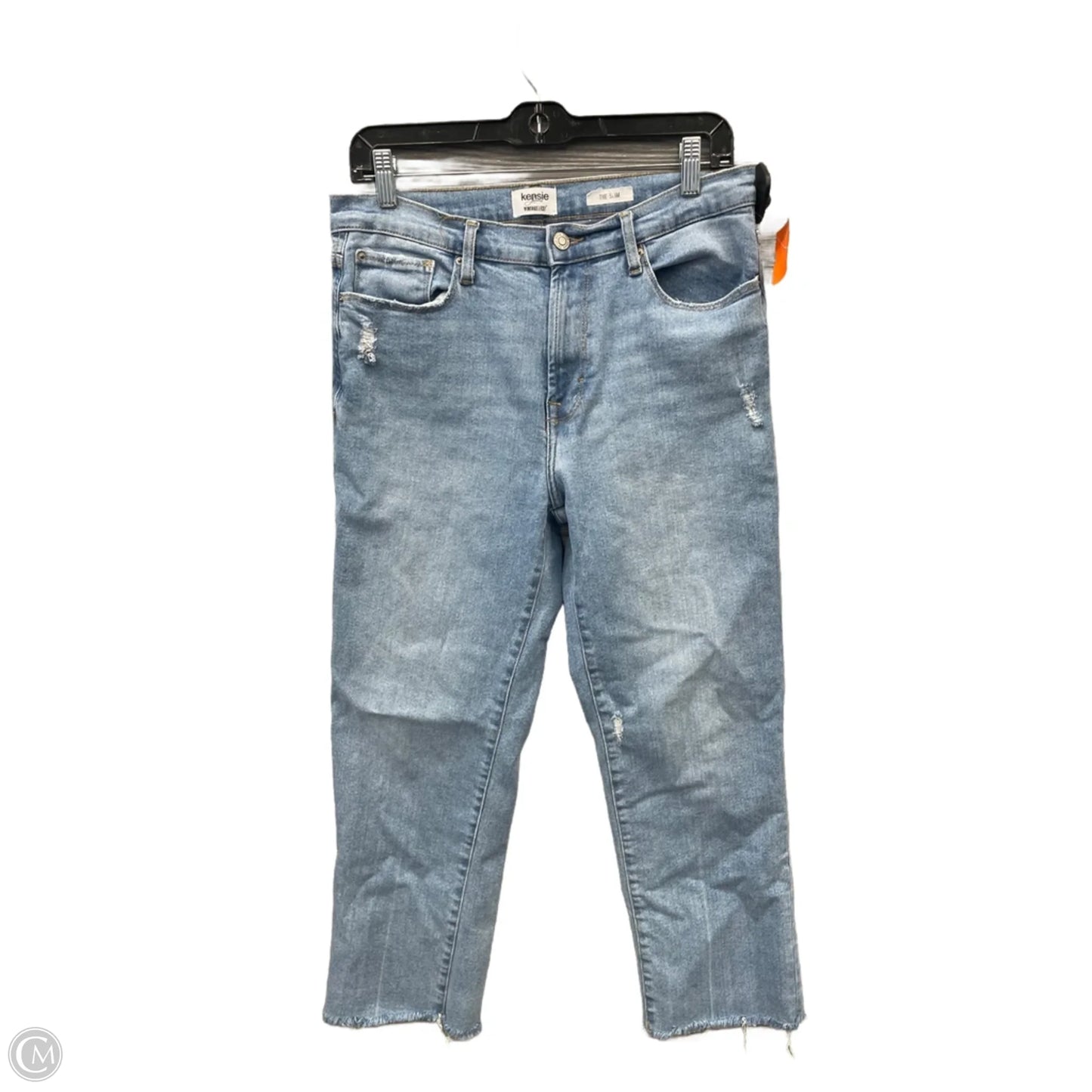 Jeans Cropped By Kensie In Blue Denim, Size: 10