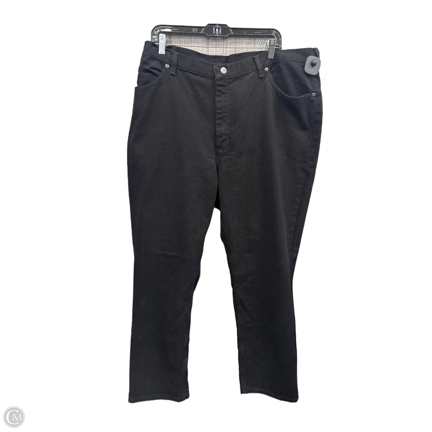 Jeans Straight By Chic In Black Denim, Size: 24