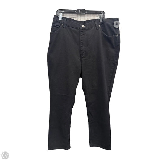 Jeans Straight By Chic In Black Denim, Size: 24