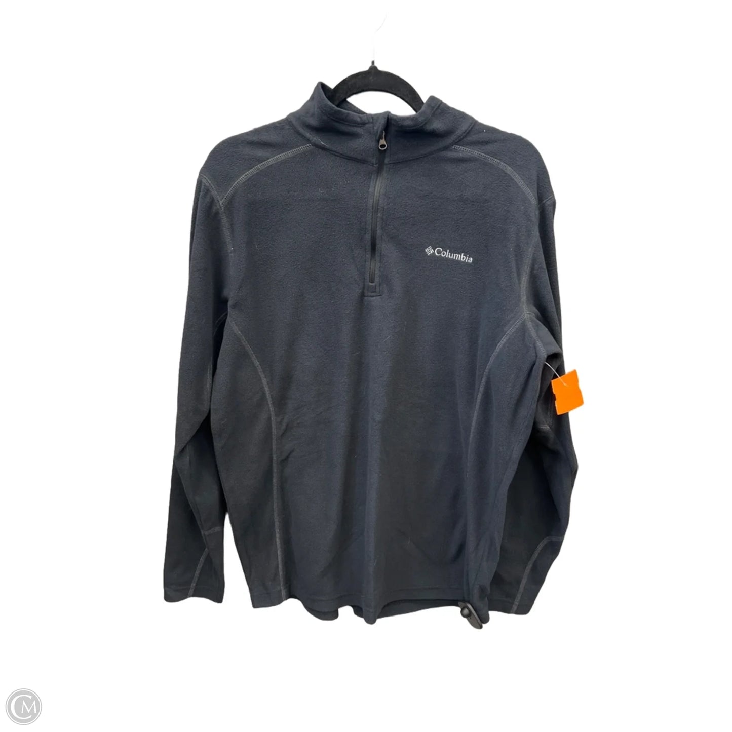 Athletic Top Long Sleeve Collar By Columbia In Black, Size: M