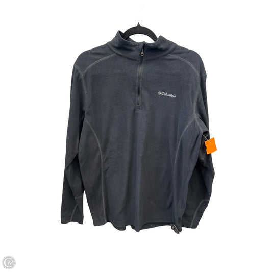 Athletic Top Long Sleeve Collar By Columbia In Black, Size: M