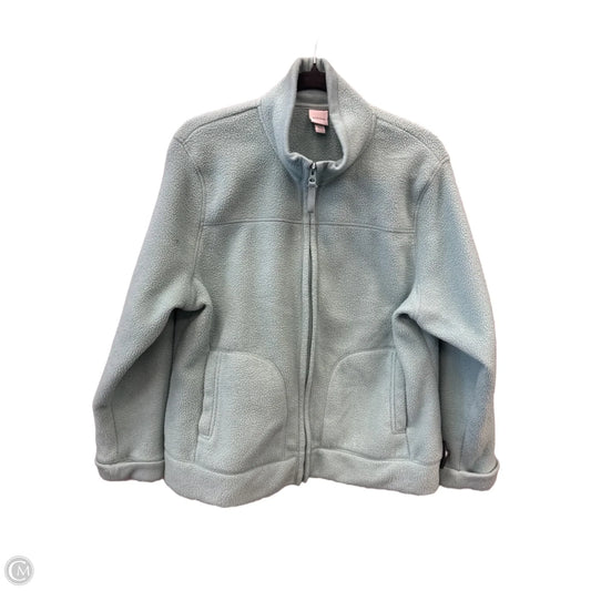 Jacket Fleece By Merona In Green, Size: Xxl