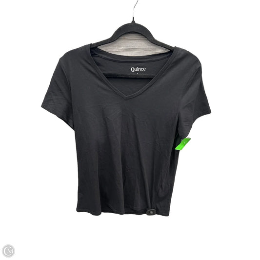 Top Short Sleeve Basic By Quince In Black, Size: L