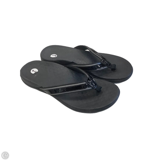 Sandals Flip Flops By Vionic In Black, Size: 8