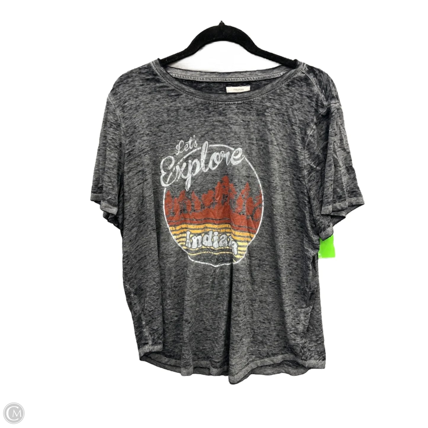 Top Short Sleeve By Maurices In Black, Size: Xl