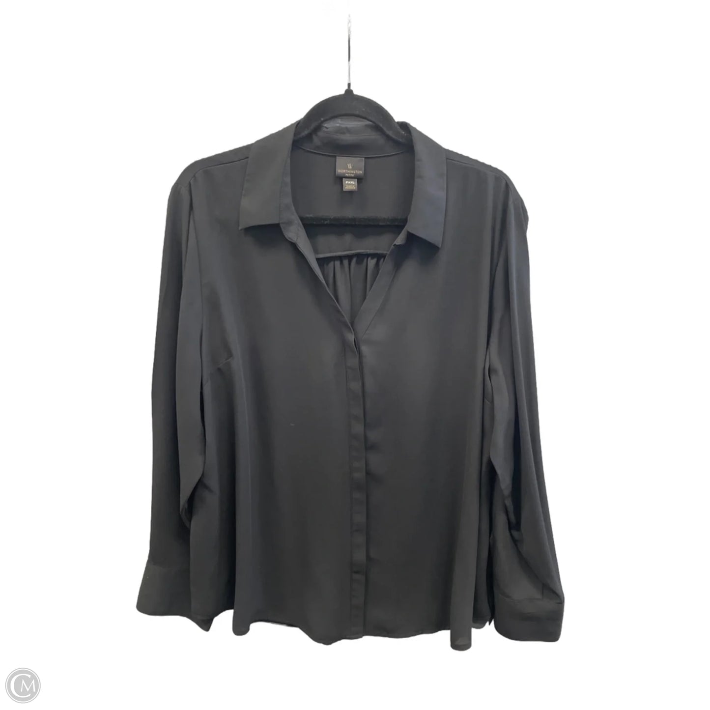Top Long Sleeve By Worthington In Black, Size: Xxl