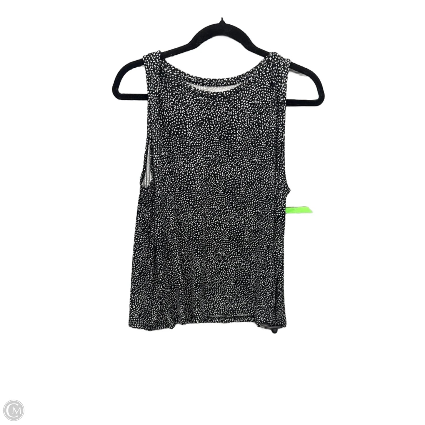 Top Sleeveless By Nine West Apparel In Black & White, Size: Xlp