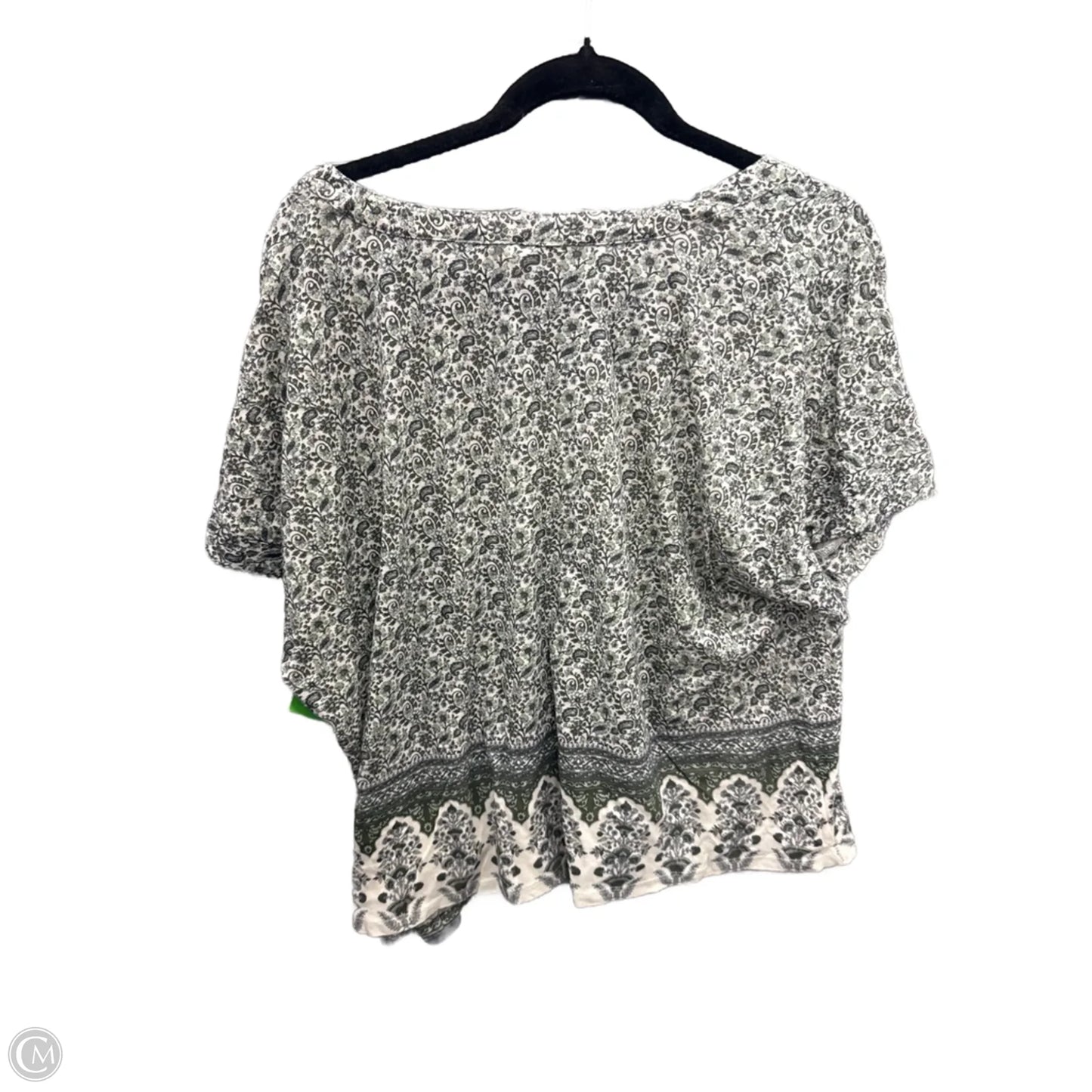 Top Short Sleeve By Lucky Brand In Green, Size: 1x