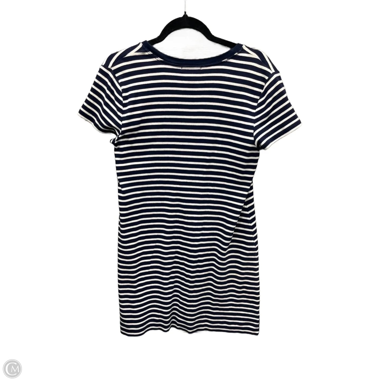 Dress Casual Midi By Chaps In Striped Pattern, Size: L