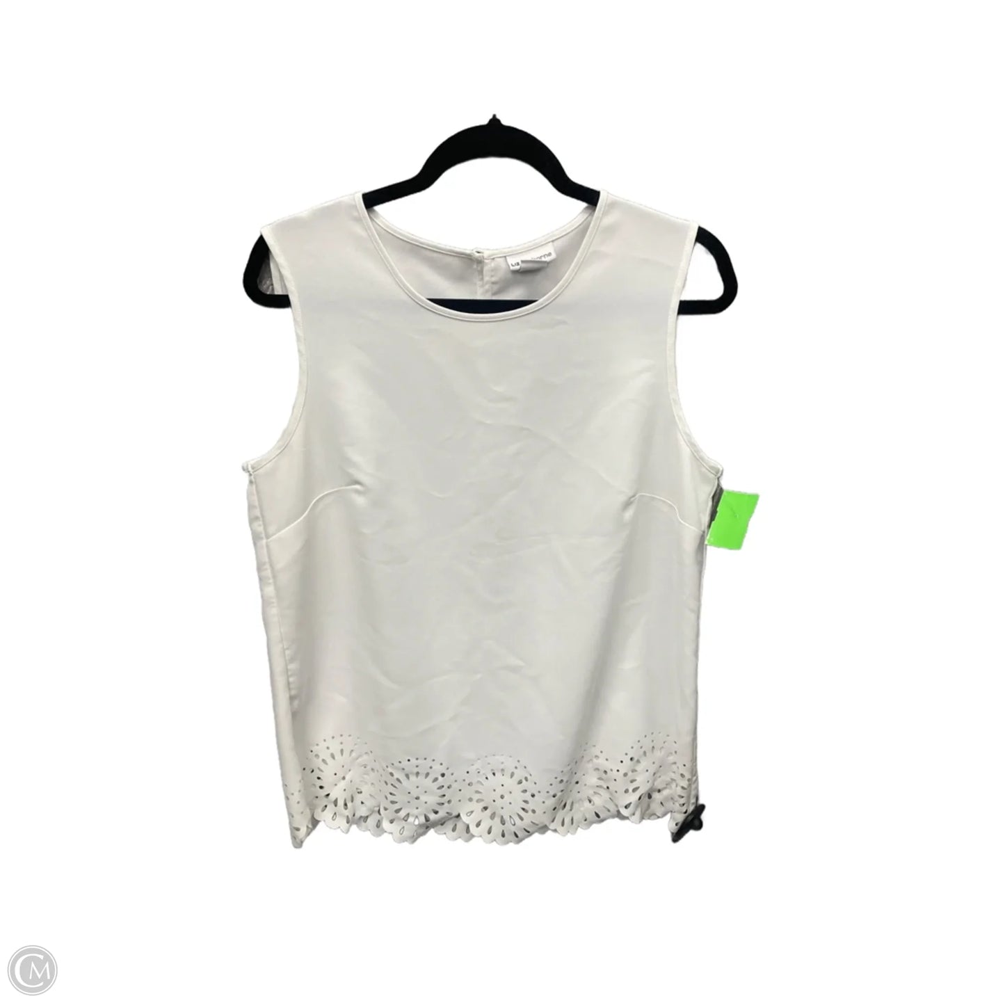 Top Sleeveless By Liz Claiborne In White, Size: M