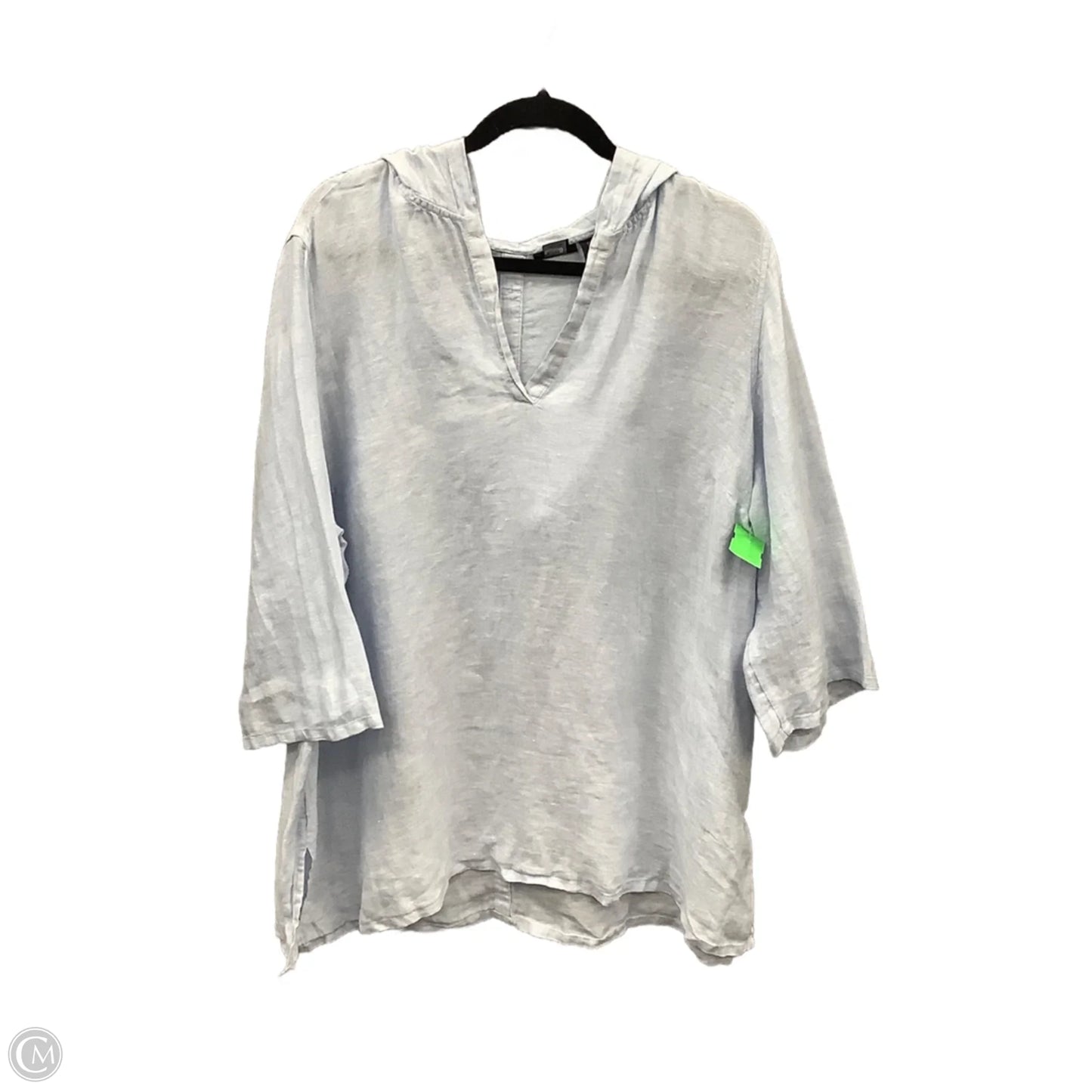 Top Long Sleeve By Tahari In Blue, Size: 1x