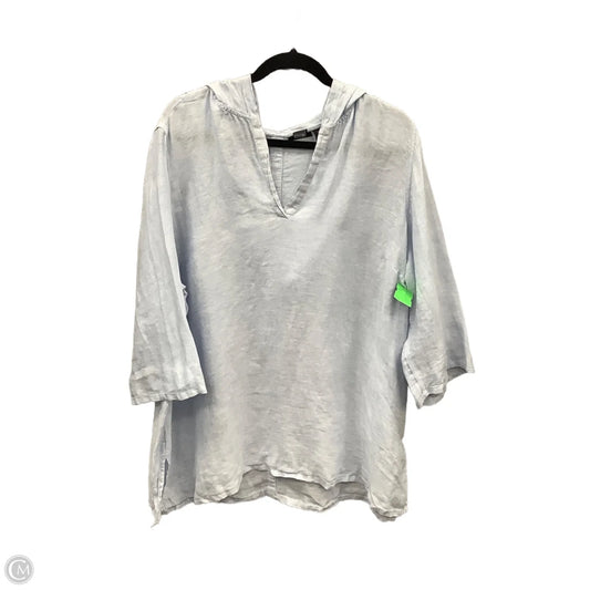 Top Long Sleeve By Tahari In Blue, Size: 1x