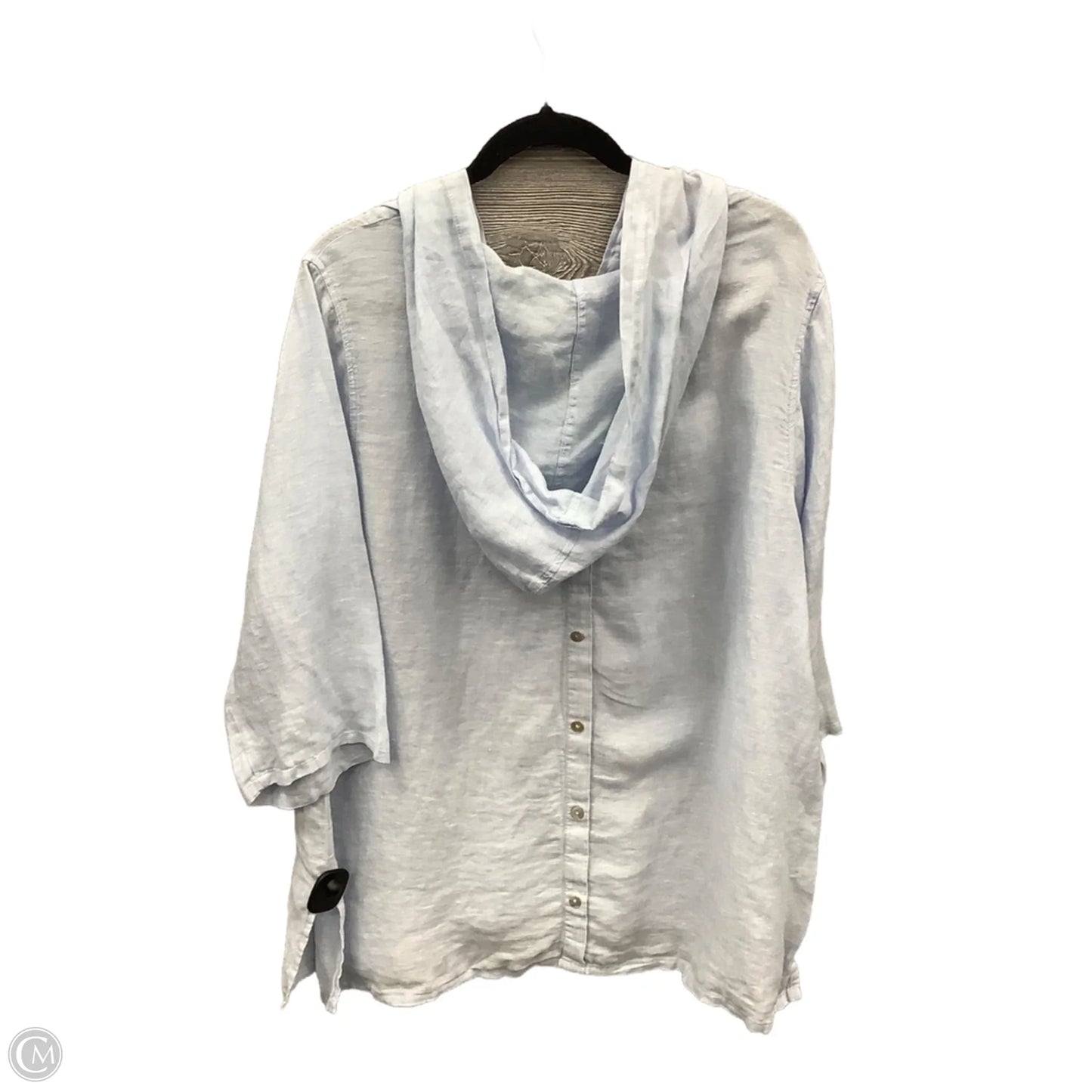 Top Long Sleeve By Tahari In Blue, Size: 1x