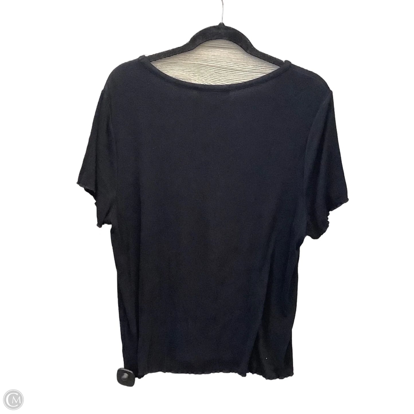 Top Short Sleeve By Marled In Black, Size: Xl