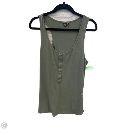 Top Sleeveless By Amaryllis In Green, Size: Xl