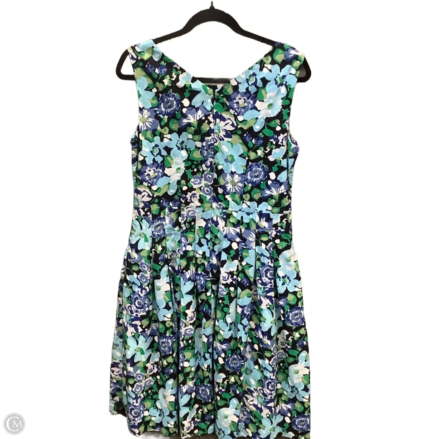 Dress Casual Midi By Chadwicks In Blue & Green, Size: M