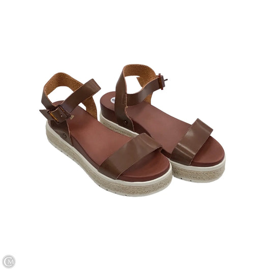 Sandals Heels Platform By Mia In Brown, Size: 8