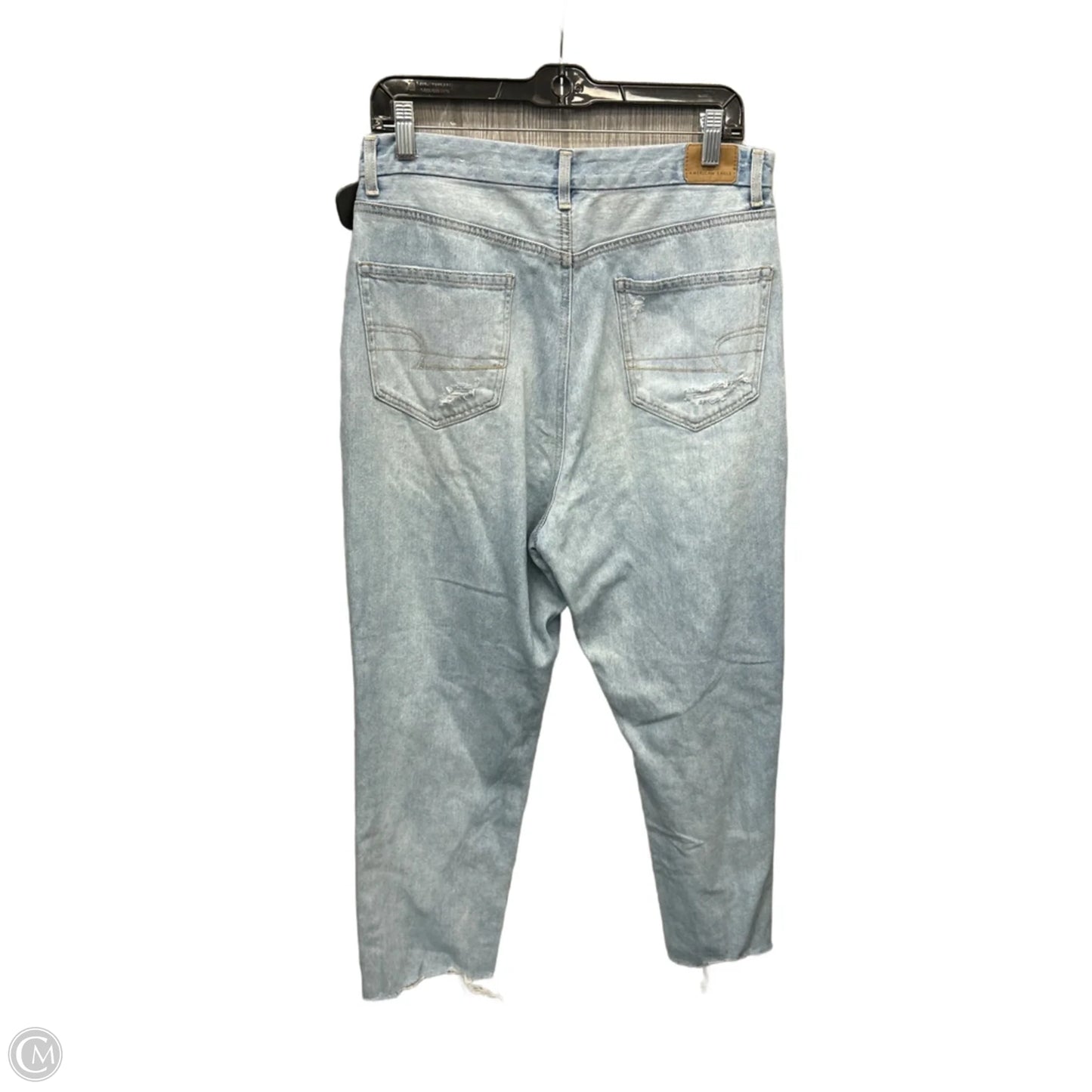 Jeans Straight By American Eagle In Blue Denim, Size: 12