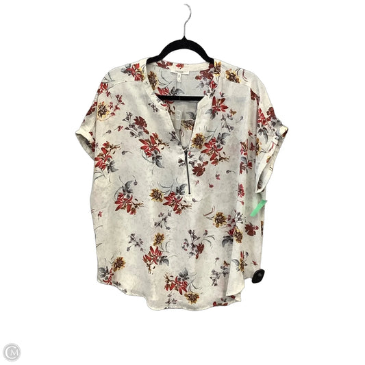 Top Short Sleeve By Maurices In Floral Print, Size: 1x
