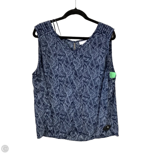 Top Sleeveless By Liz Claiborne In Blue, Size: 1x