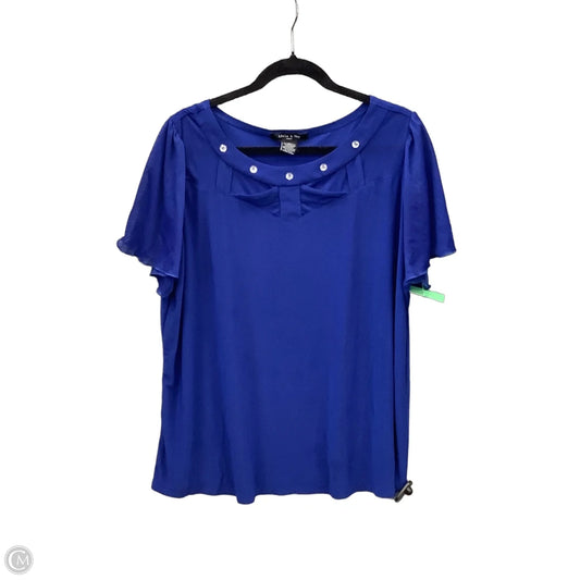 Top Short Sleeve By Clothes Mentor In Blue, Size: 2x