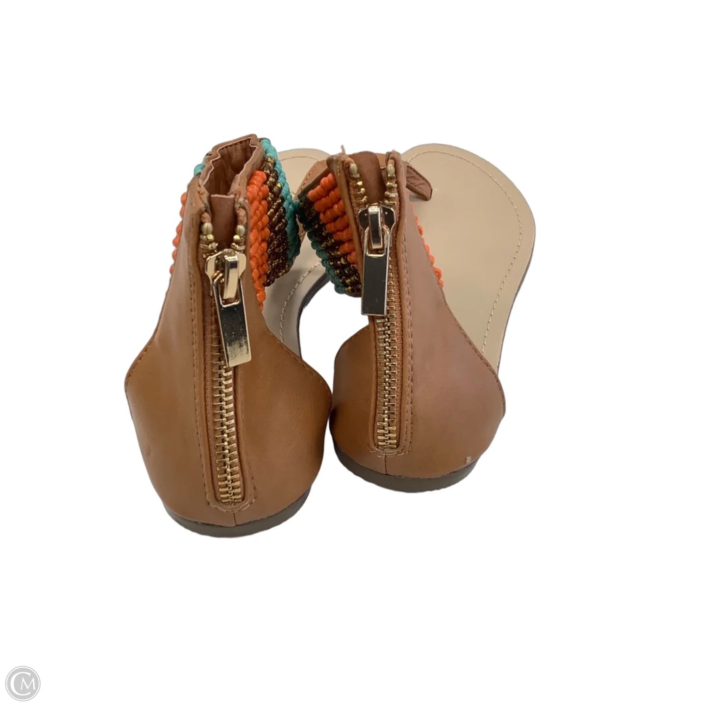 Sandals Flats By Shoedazzle In Brown, Size: 7.5