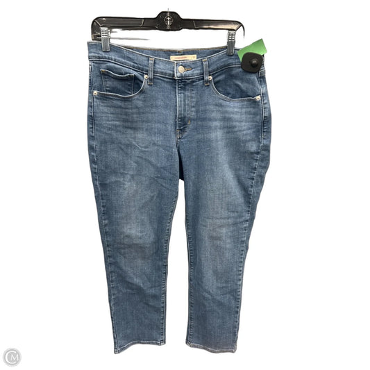 Jeans Straight By Levis In Blue Denim, Size: 10