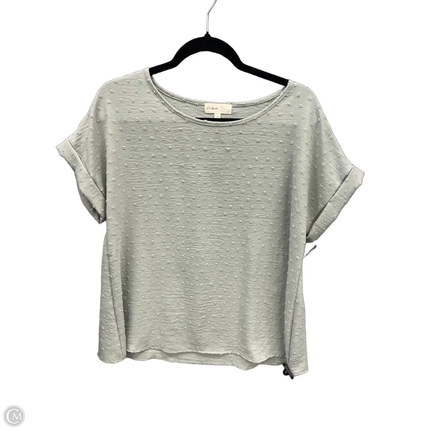 Top Short Sleeve By Perfect Peach In Green, Size: M