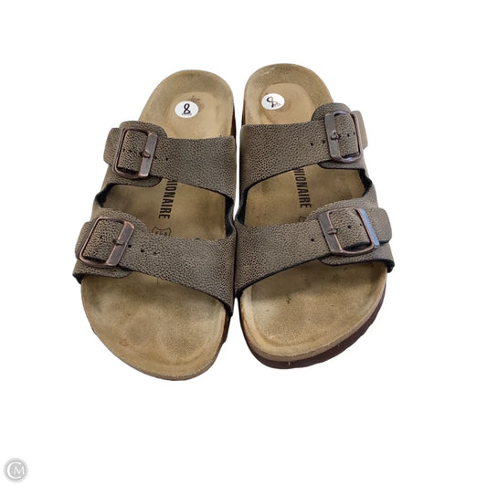 Sandals Flats By Cushionaire In Green, Size: 8