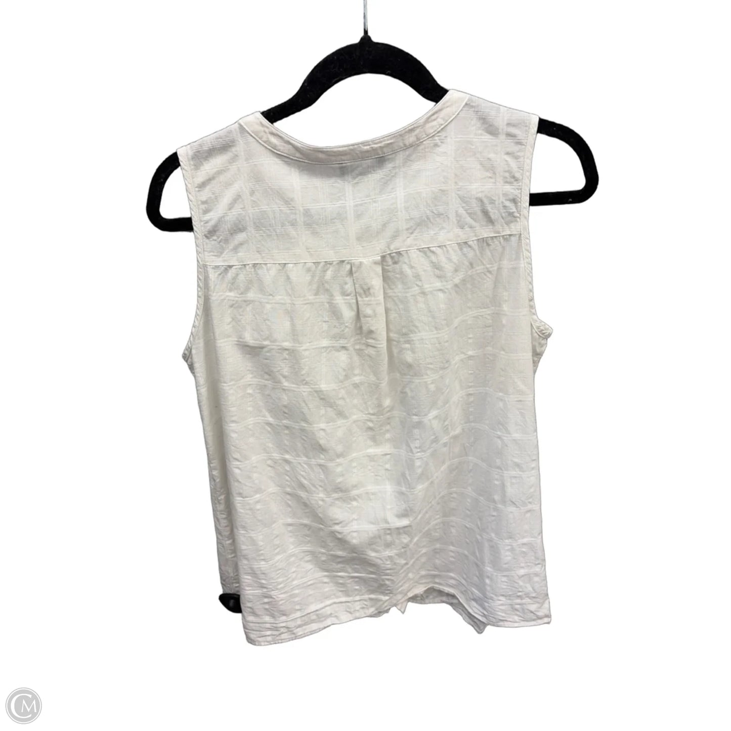 Top Sleeveless By Basic Editions In White, Size: M